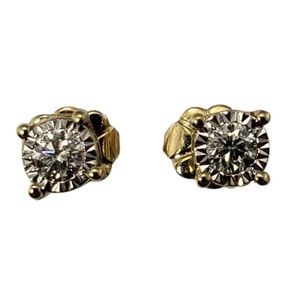 VIntage 14 Karat Yellow Gold Diamond Stud Earrings .20 ct. twt. #13058